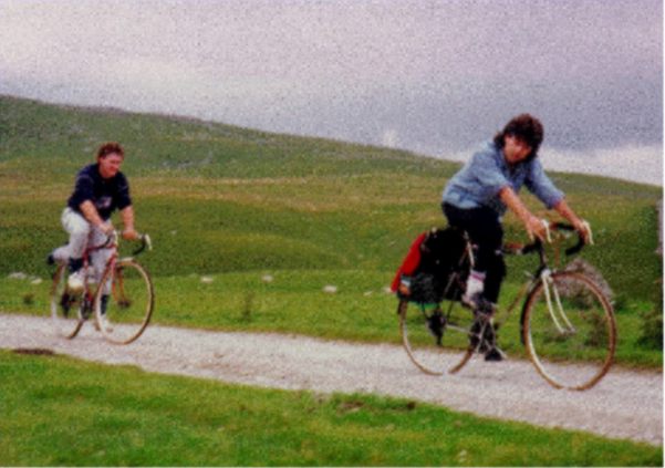 Foss and Mushead riding over to Malham Cove